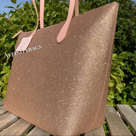 Kate spade large joeley Rose gold glitter Tote - Picture 6 of 8